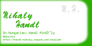 mihaly handl business card